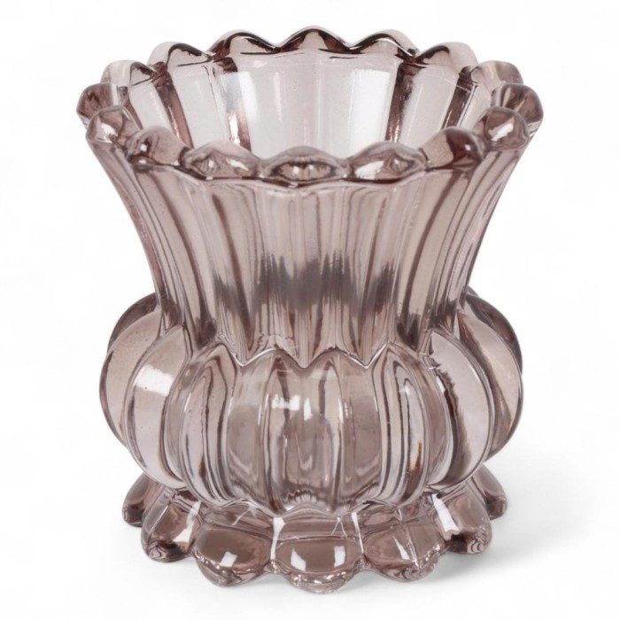 PORTACANDELA VETRO ANNEMARIE LILLA H.7.5